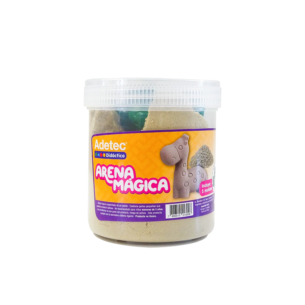 Arena Mágica Color Natural - 450 Grs 6/Moldes