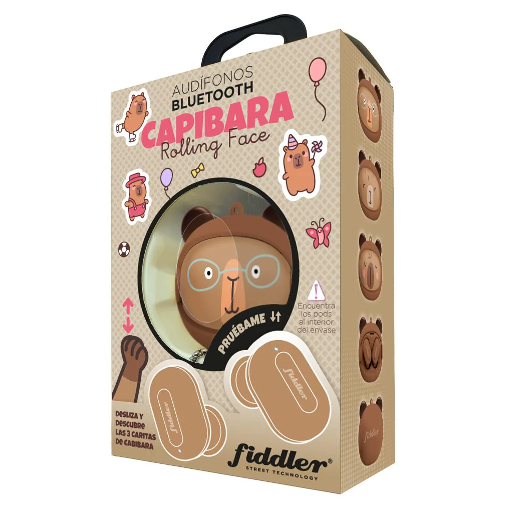 Audífono Bluetooth Rolling Face Capibara Fiddler - Image 8