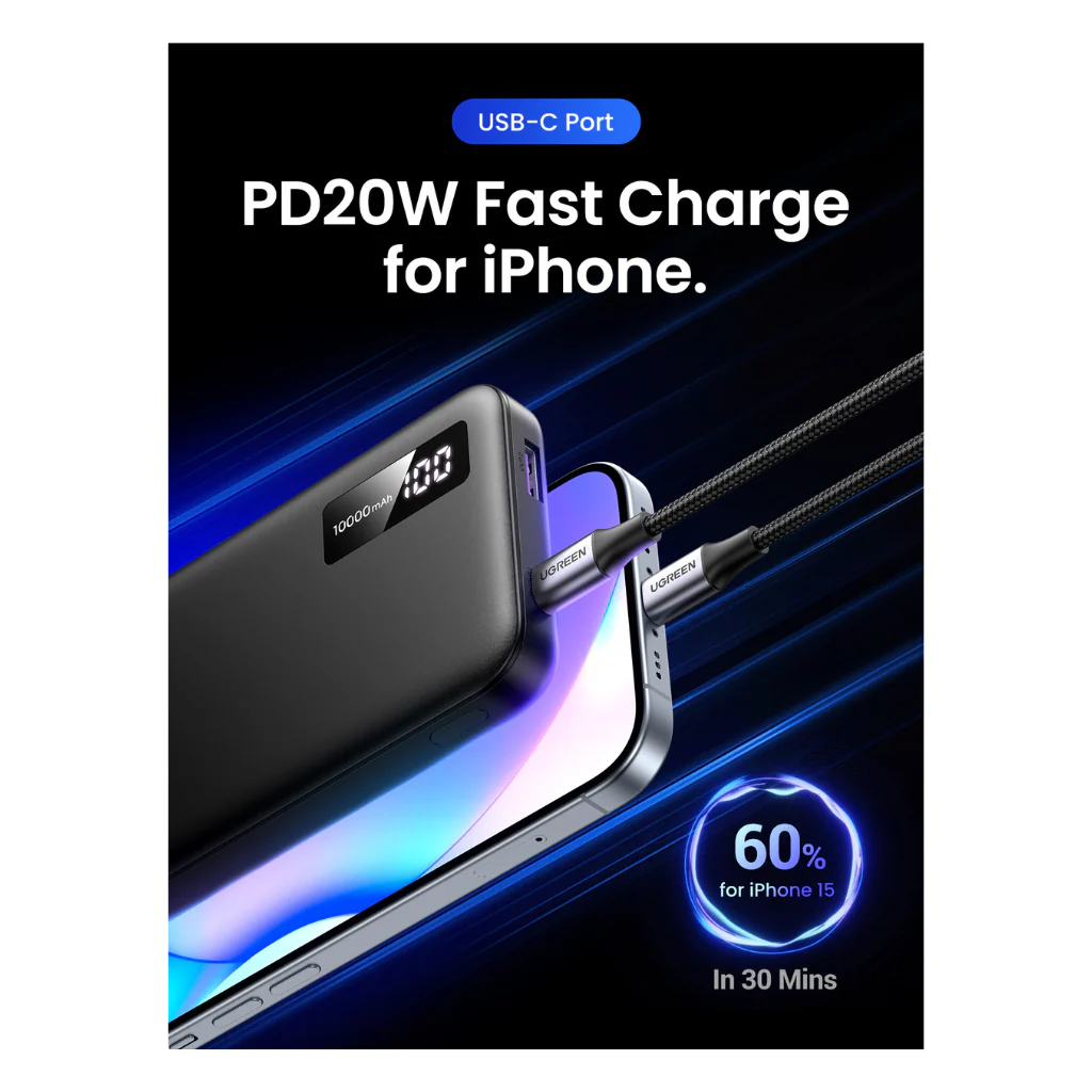 Batería Portátil 10.000mAh Carga Rápida PD20W UGREEN PB311 - Image 2