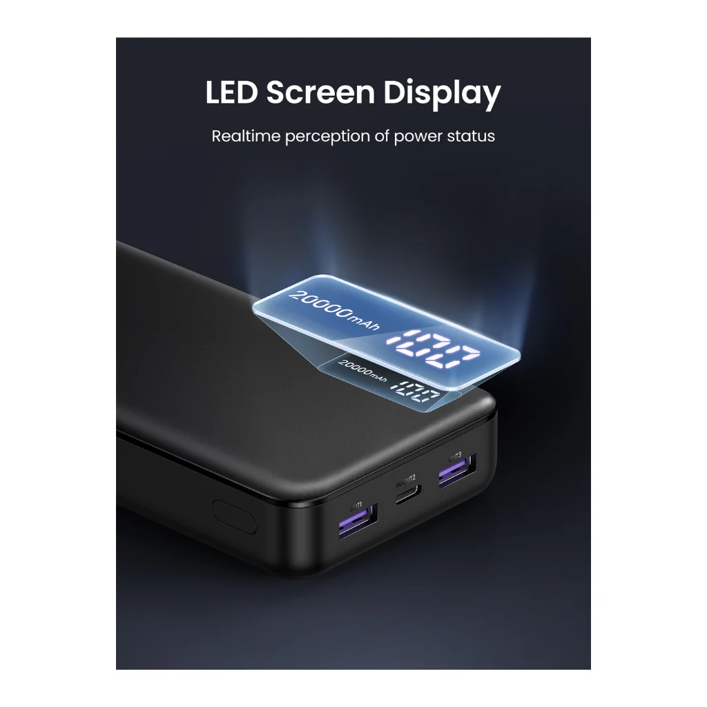 Bateria Portatil 20.000mAh PD 20W 1USB-C+1USB-A UGREEN PB312 - Image 6