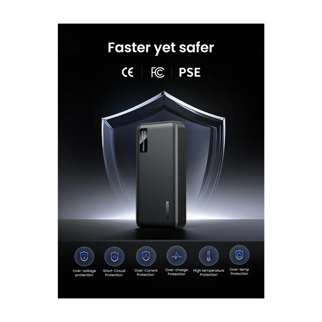 Bateria Portatil 20.000mAh PD 20W 1USB-C+1USB-A UGREEN PB312 - Image 8