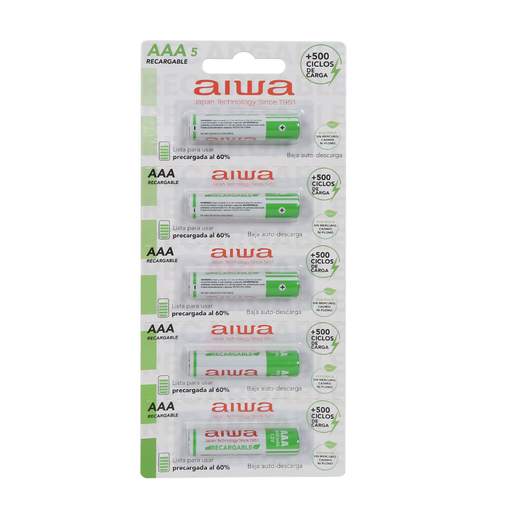 Blister 5 Pilas AAA Aiwa