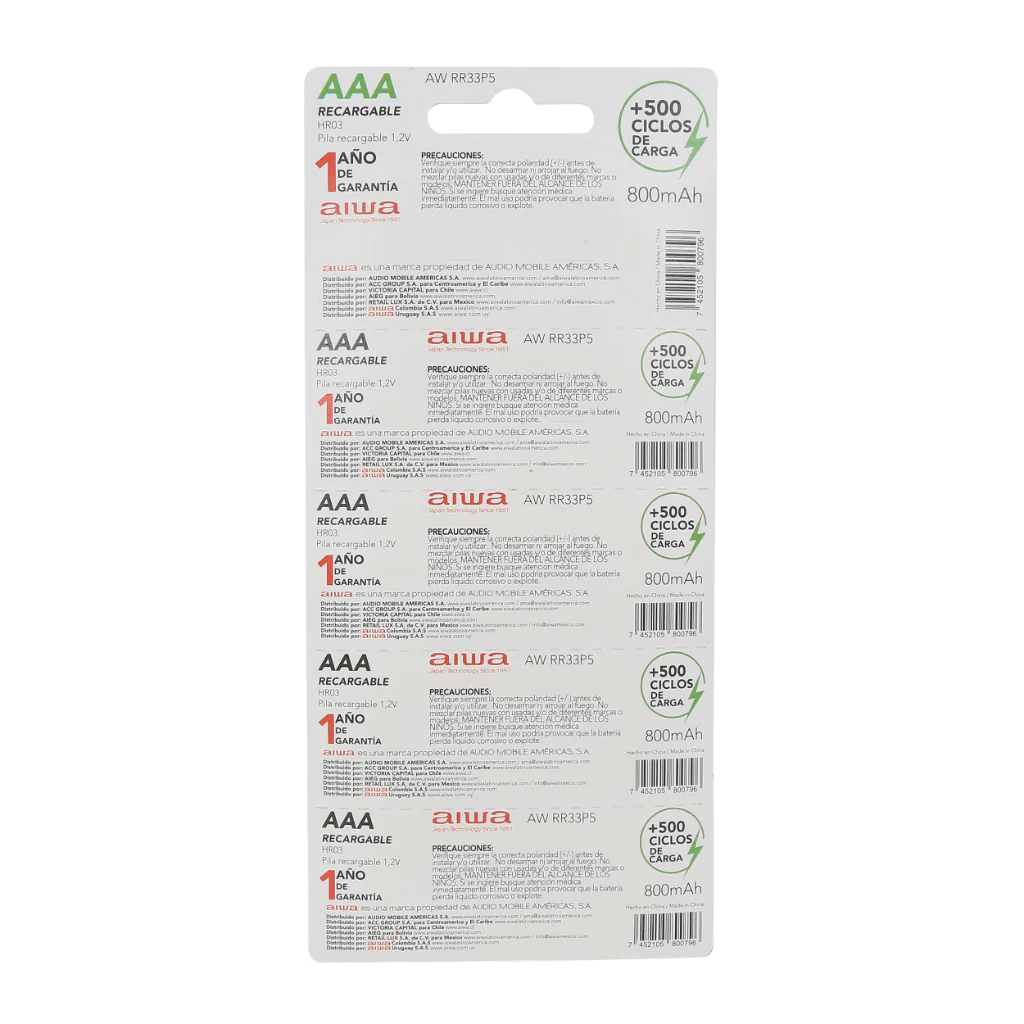 Blister 5 Pilas AAA Aiwa - Image 2
