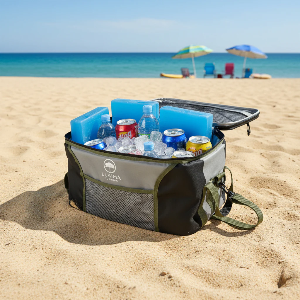 Bolso Cooler 25L Plegable con Tapa Dura 4 posavasos - Image 9