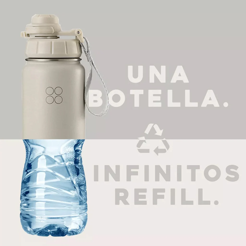 Botella Agua Térmica Buffer Morea 700ml + 4 Tapas Ivory - Image 4