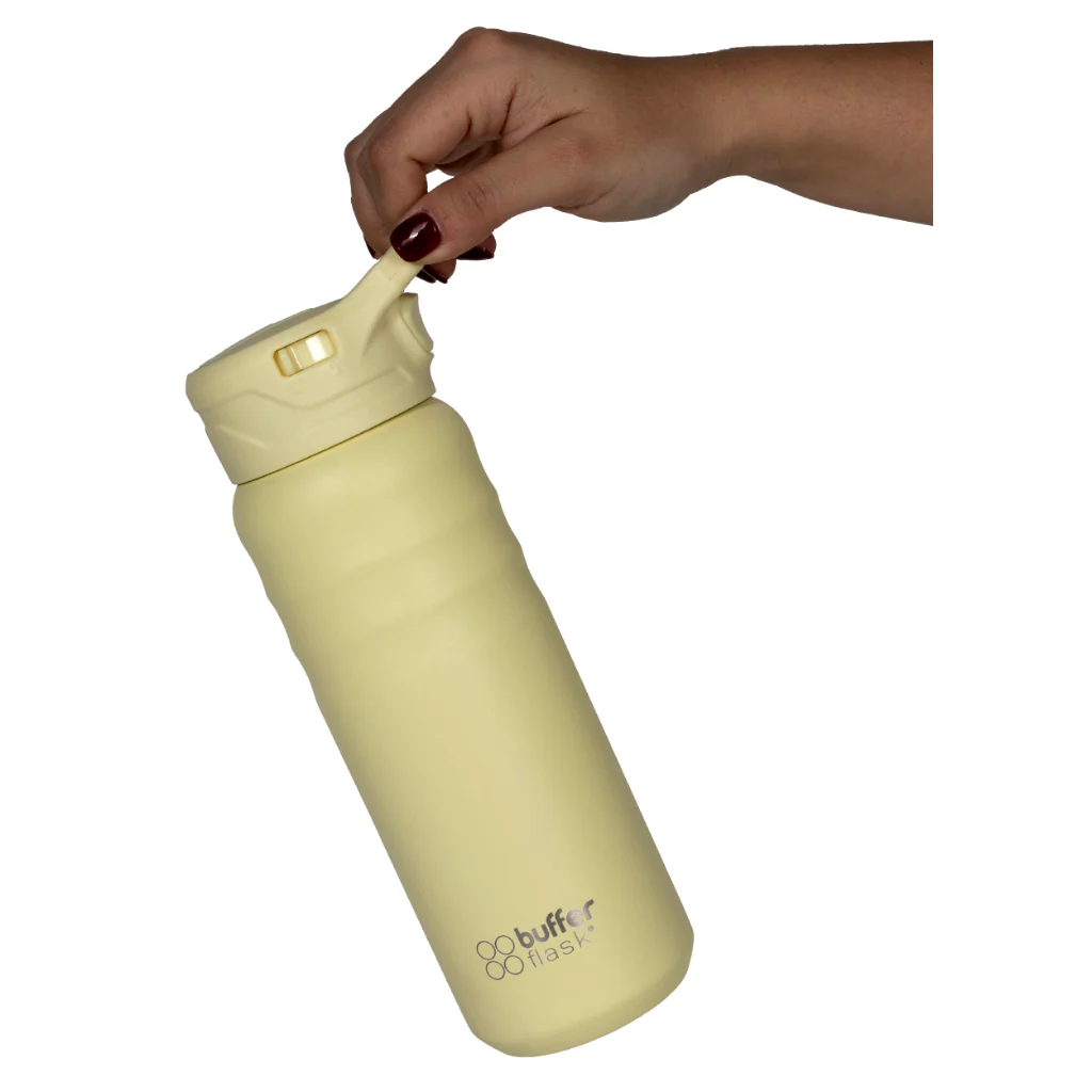 Botella Agua Térmica Buffer 700ml Acero Inox Agua Fría y Caliente Lemon - Image 3
