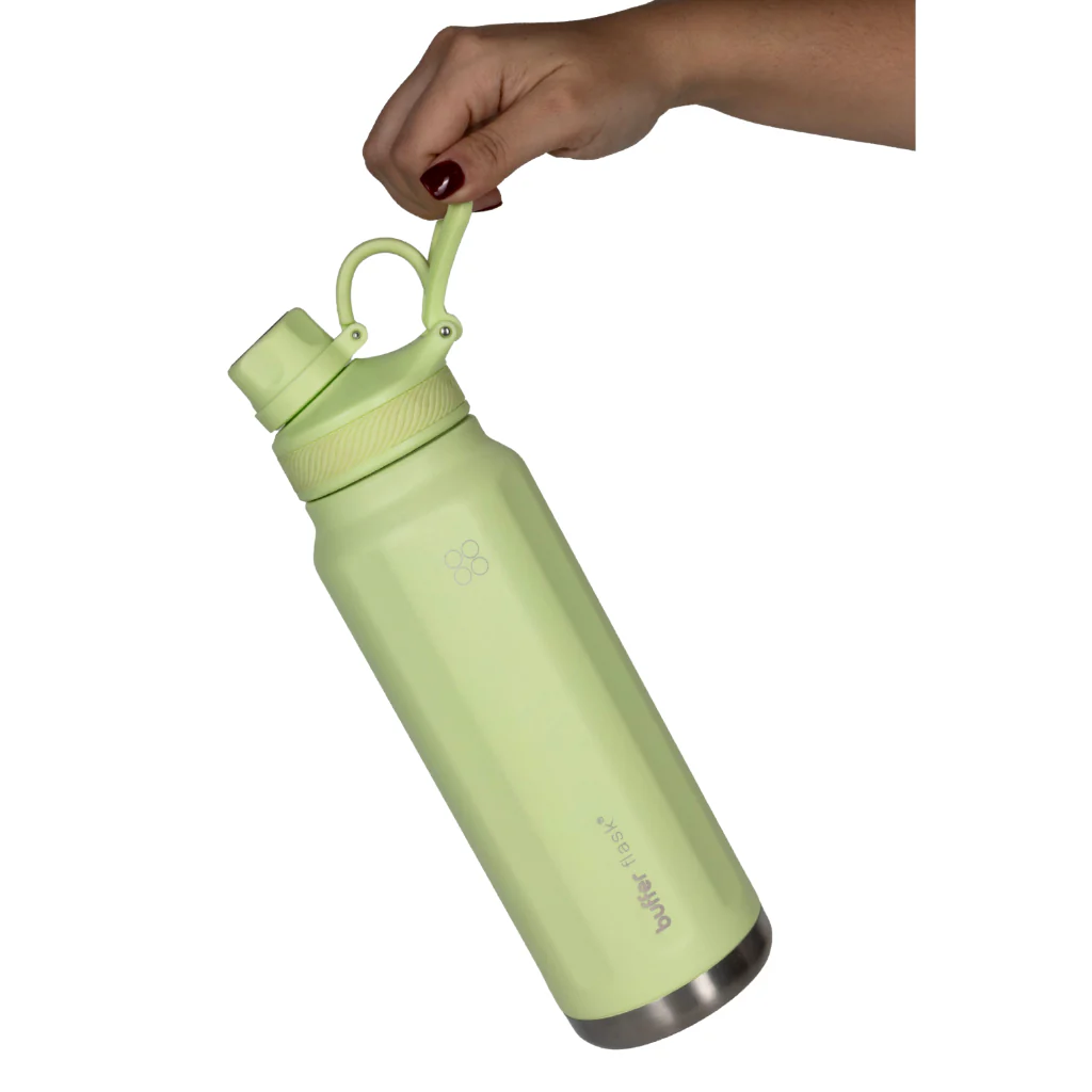 Botella Termica Agua Acero Inoxidable Buffer Paine 1L+tapas Citrus Green - Image 2