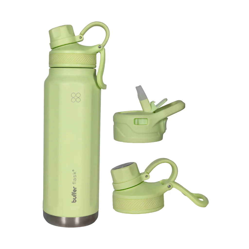 Botella Termica Agua Acero Inoxidable Buffer Paine 1L+tapas Citrus Green - Image 6