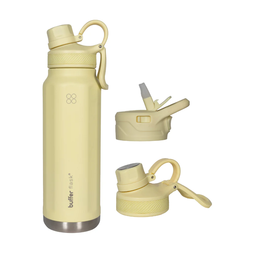 Botella Termica Agua Acero Inoxidable Buffer Paine 1L+tapas Dani Lemon - Image 4