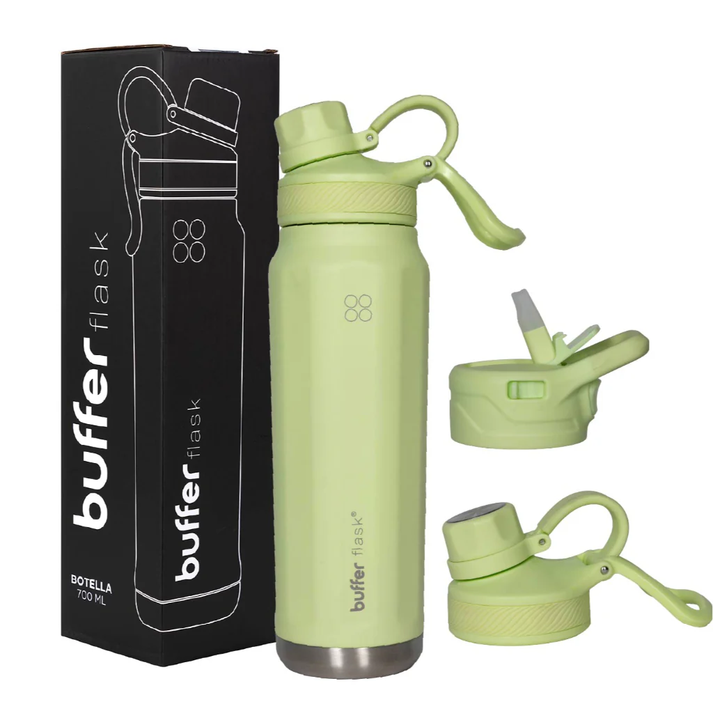 Botella Termica Agua Acero Inoxidable Buffer Paine 700ml +tapas Lemon