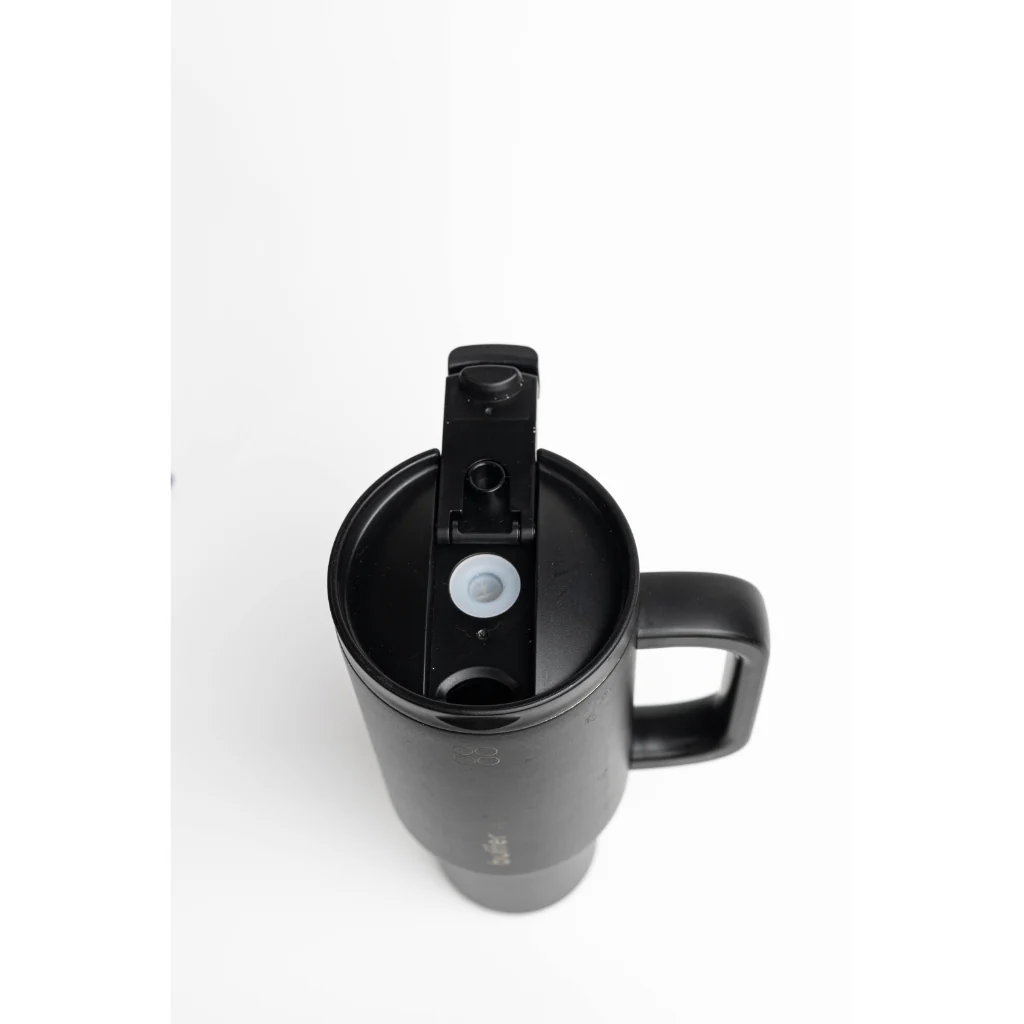 Botella Termica Mug Buffer Acero Inox  1,2 Lt Frio y Calor Negro 3 tapas - Image 2