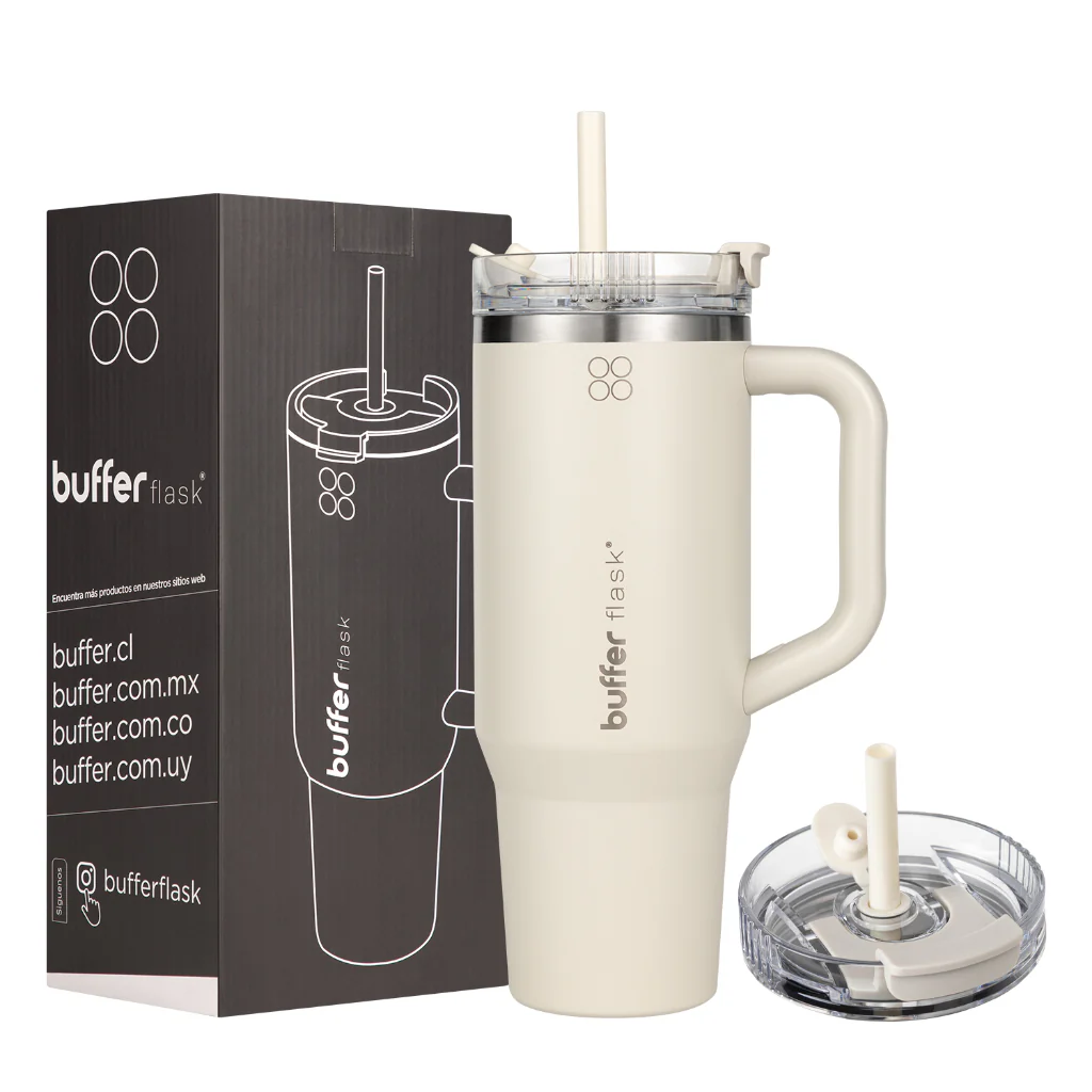 Botella Termica Mug Buffer Bora Bora 1,2Lt Frio y Calor Ivory - Image 5