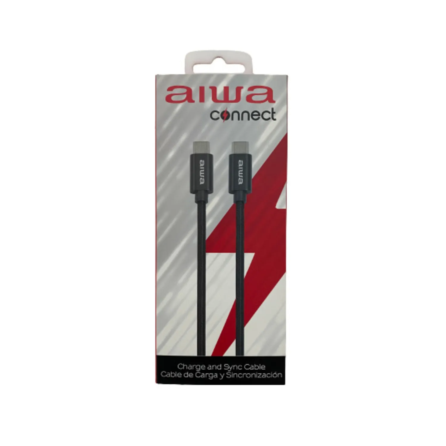 Cable Tipo C a Tipo C Aiwa Negro - Image 3