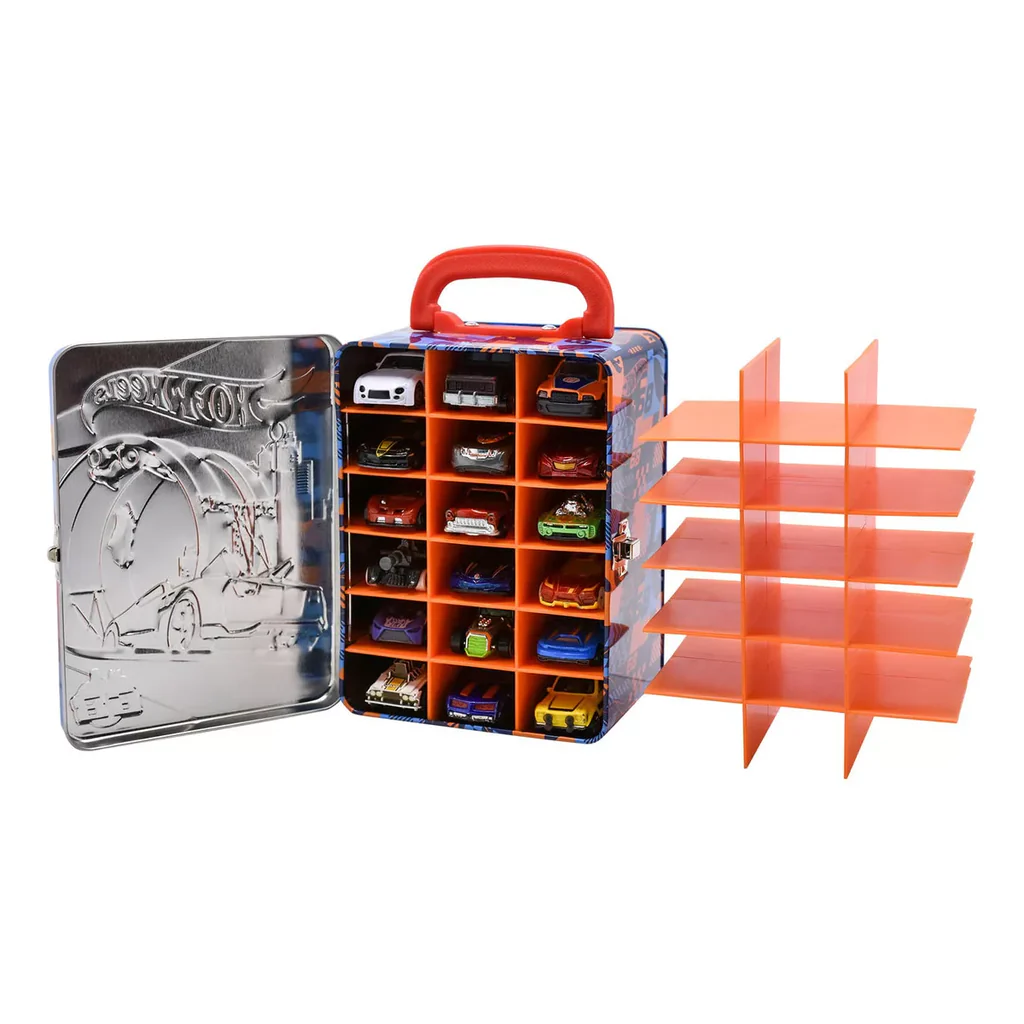 Caja Metálica Portautos Hot Wheels