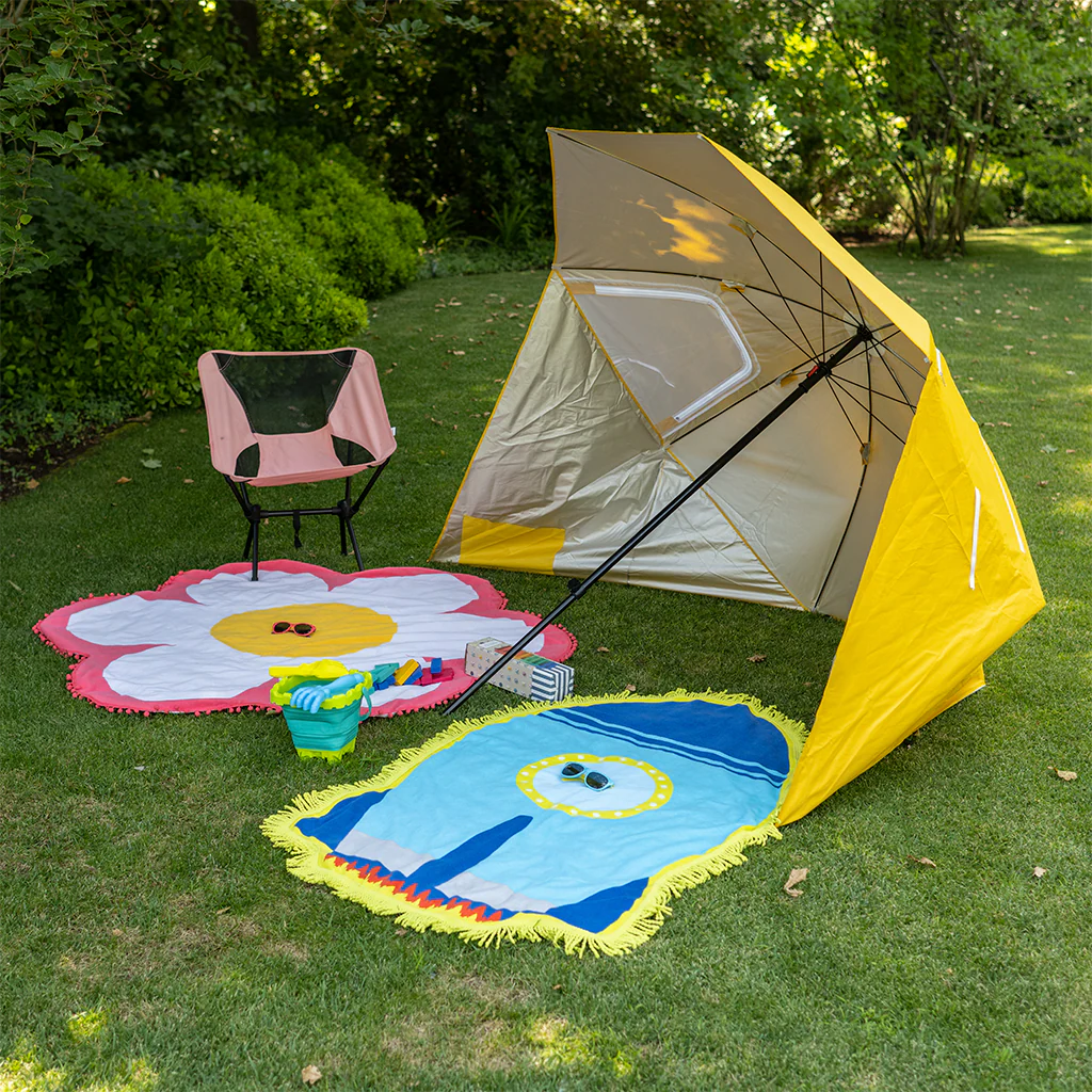 Carpa Quitasol 2 en 1 para Playa y Camping Amarillo - Image 6