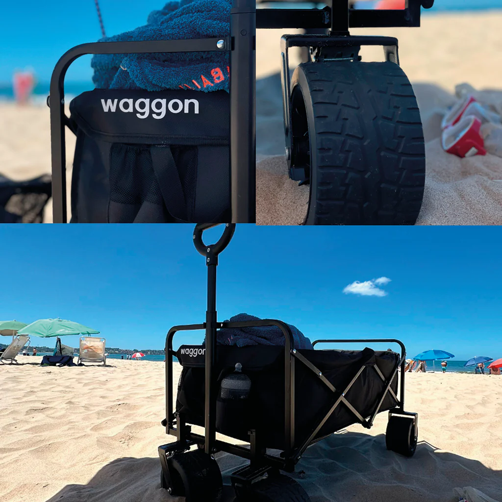 Carrito Plegable Camping Playa Niños Negro - Image 3