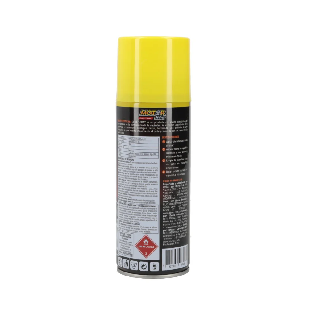 Cera Para Auto Spray 400cc Motorlife - Image 3