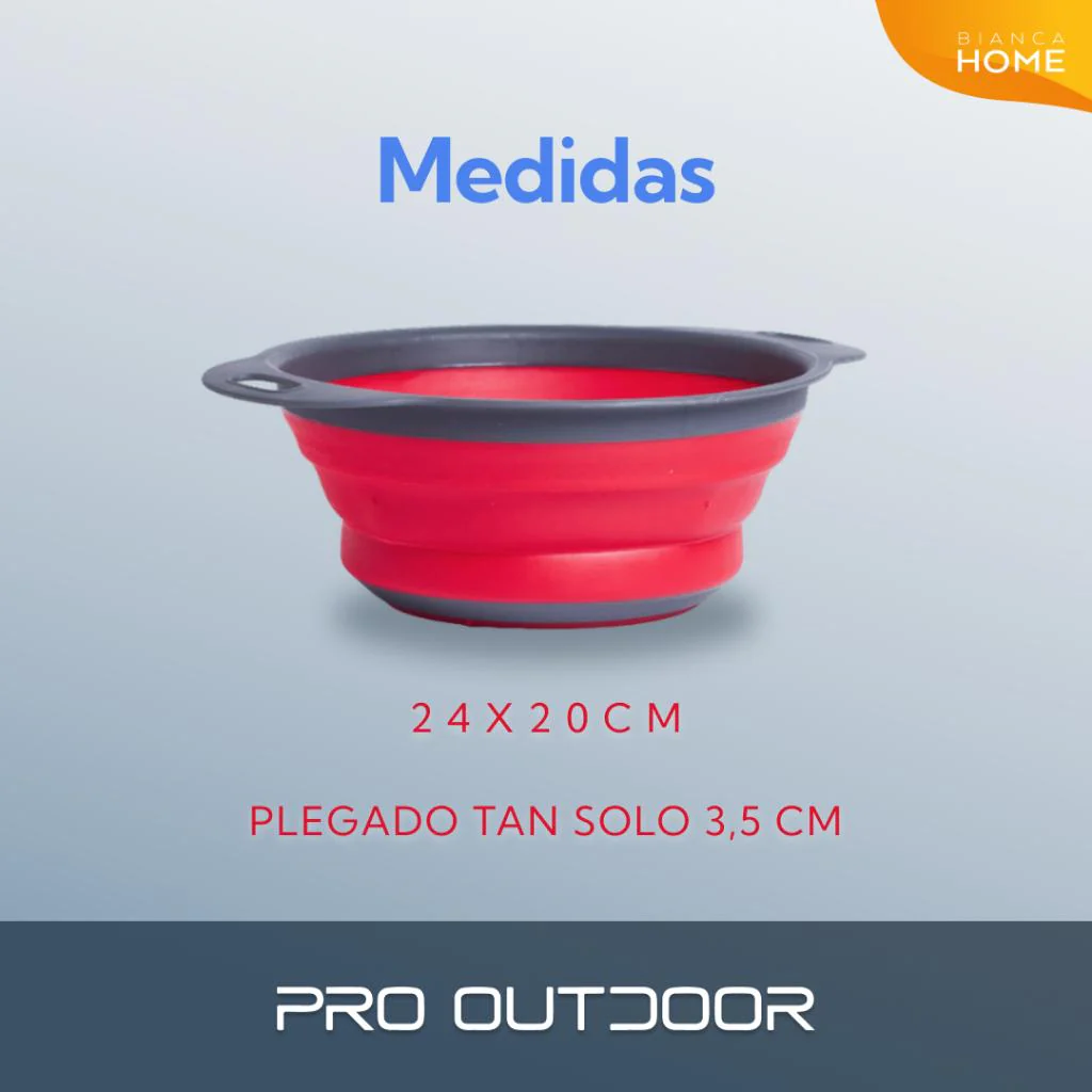 Colador Plegable Silicona 24 Cm Pro Outdoor - Image 3