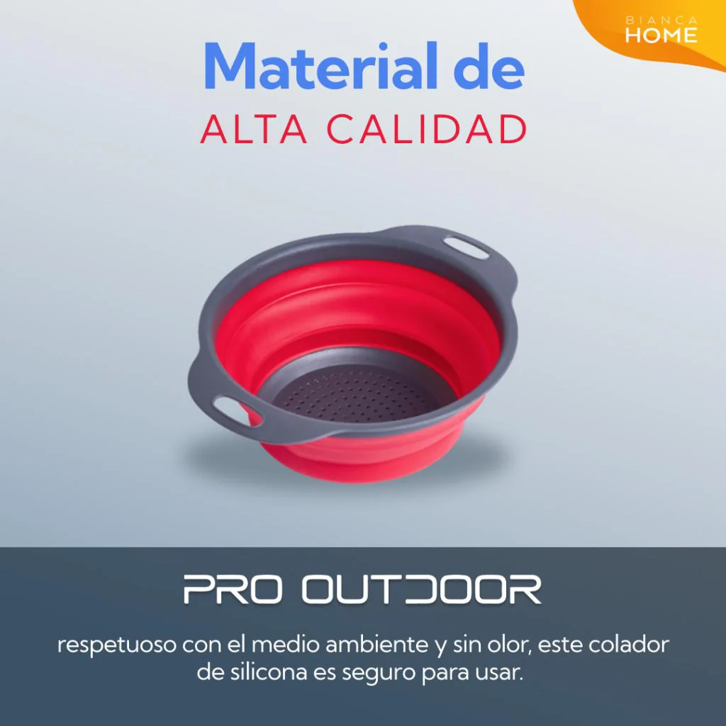 Colador Plegable Silicona 24 Cm Pro Outdoor - Image 5