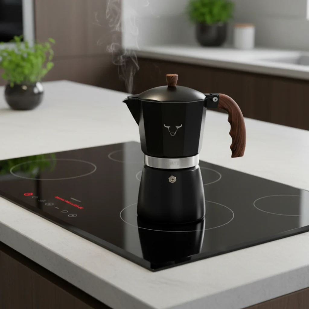 Combo 1 Cafetera Italiana 450ML Wayu + Set 2 Vasos Latte Glasso 473 ml - Image 2