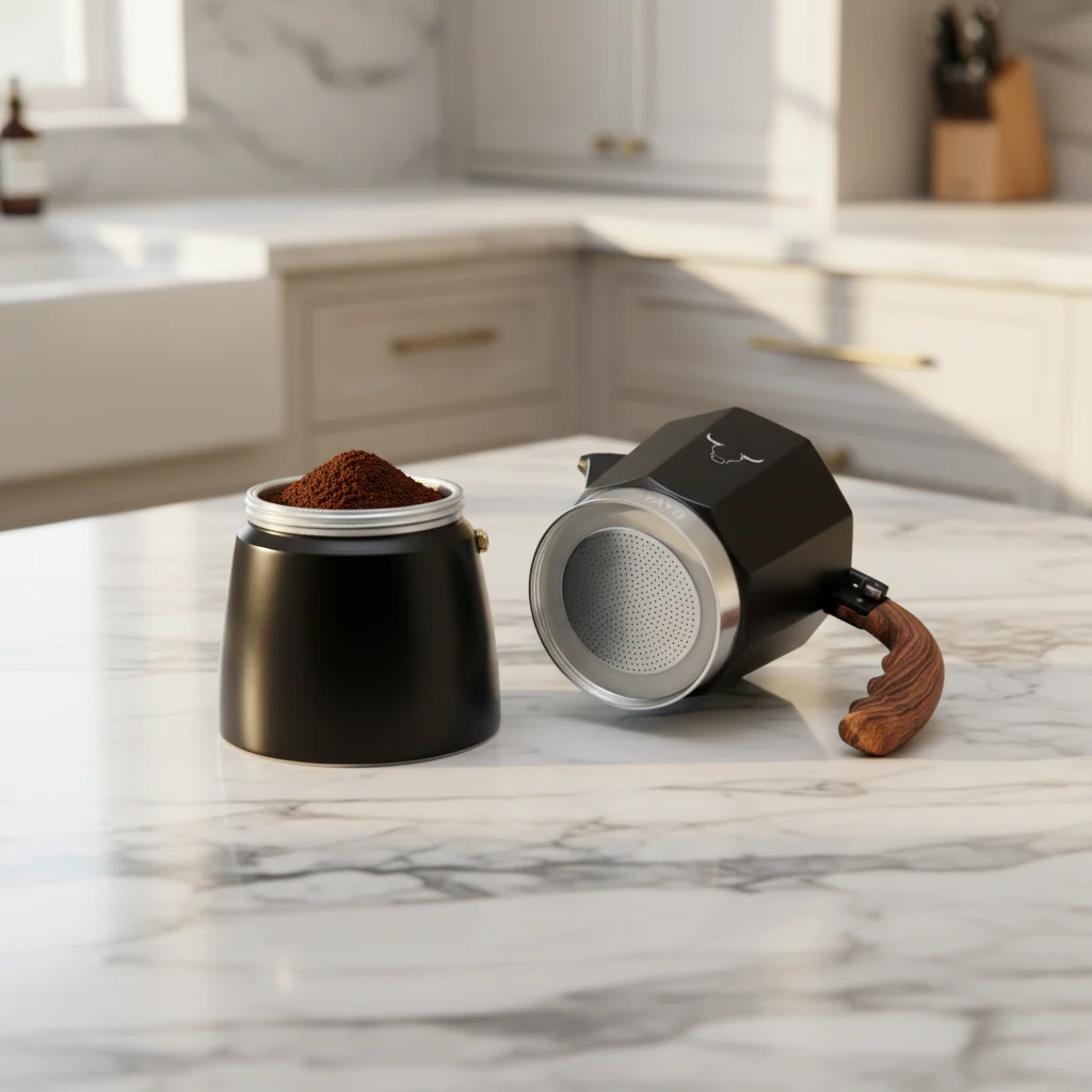 Cafetera Italiana Wayu 450 ml + 2 Tazas Térmicas Doble Pared 270 Ml - Image 4