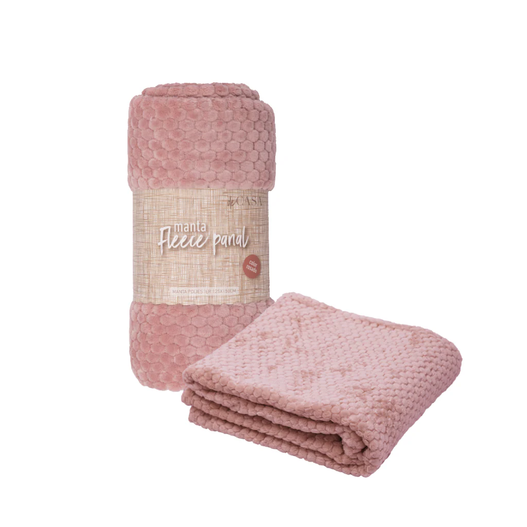 Combo 1 Pantuflas Outdoor Kids Llaima Rosado + 1 Manta Fleece Panal Rosada - Image 3