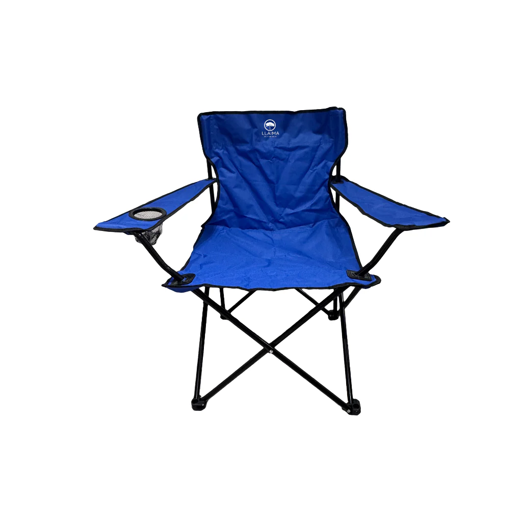 Combo Quitasol Rojo + 2 Sillas Camping Outdoor Plegables color Azul y Negro Llaima - Image 5
