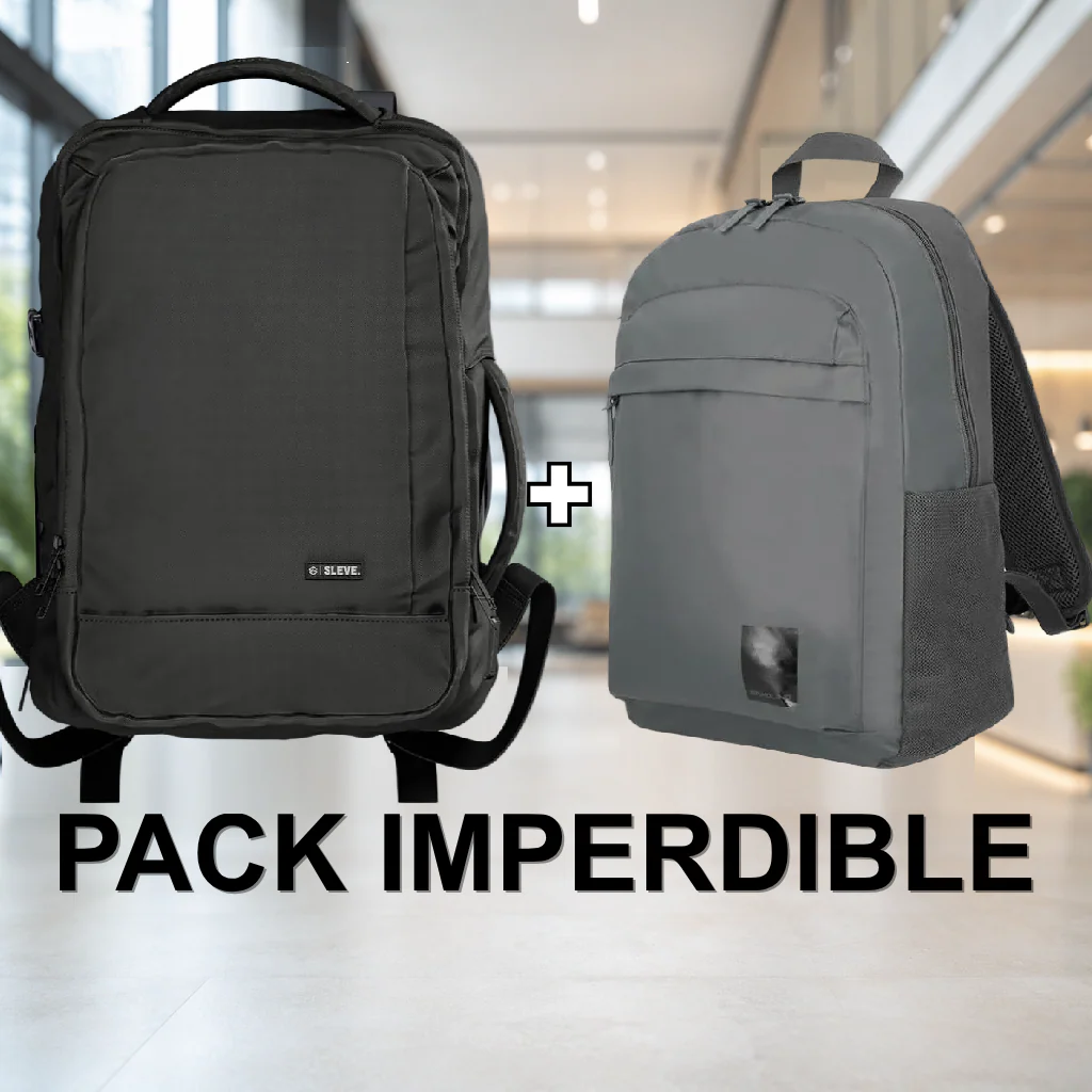 Combo 2 Mochilas: Mochila Sleve 30L Black + Mochila Pittford Grey Saxoline