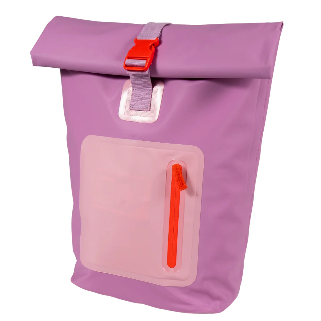 Combo 2 Mochilas Cooler Impermeable 15Lt Malva y Gris - Image 4