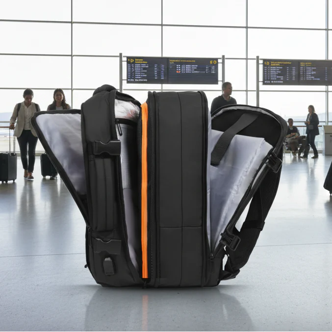 ✈️Combo 2 Mochilas de Viaje Viral: 1 Mochila Saxoline Lila y 1 Mochila Navigator Black 38L - Image 4