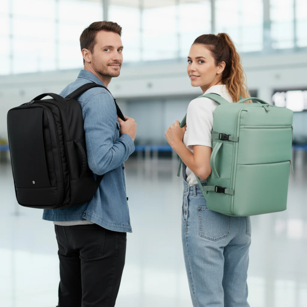 ✈️PACK TRAVEL EXCLUSIVO 2 Mochilas de Viaje Viral Cabina. 1 Negra 30L + 1 Mint Green 40L. - Image 2