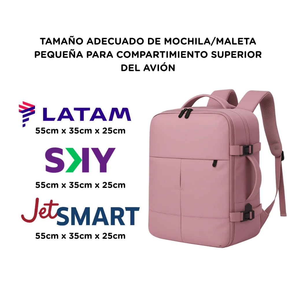 ✈️PACK EXCLUSIVO 2 Mochilas de Viaje Viral. 1 Mochila Negra 30L y 1 Mochila 36L Ripstop Lila - Image 3