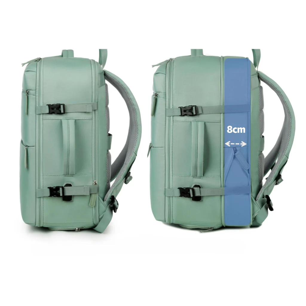 Combo 2 Mochilas de Viaje Viral Cabina XL 40L. 1 Black y 1 Mint Green. Pack Travel - Image 6