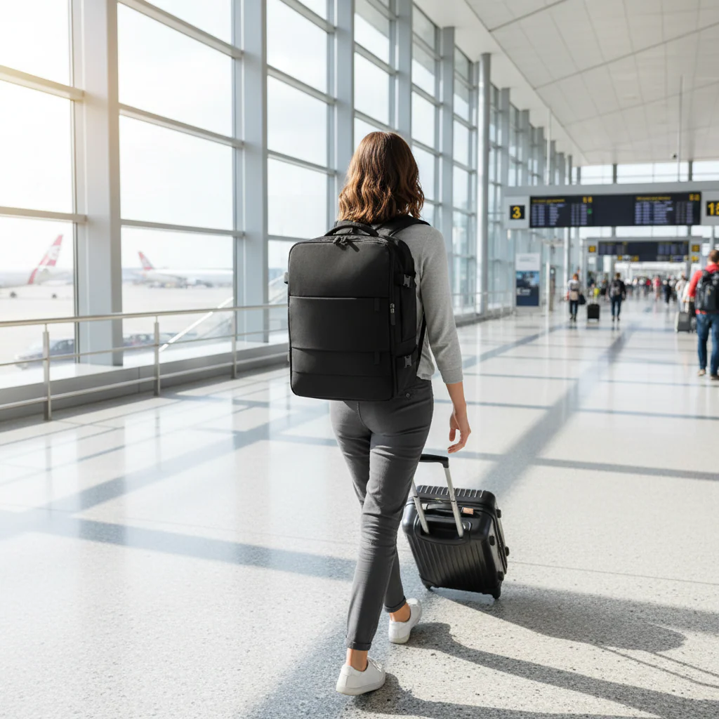 ✈️Combo Exclusivo 2 Mochilas de Viaje XL Viral Cabina 40L Black. Expandible. Pack Travel - Image 6