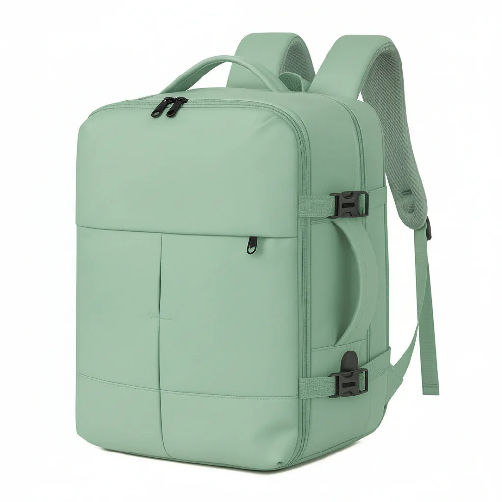 Combo 2 Mochilas de Viaje Viral Cabina XL. Mochila 40L Black  y Mochila 36L. Ripstop Matcha-Green Impermeable Expandible. Pack Travel - Image 11