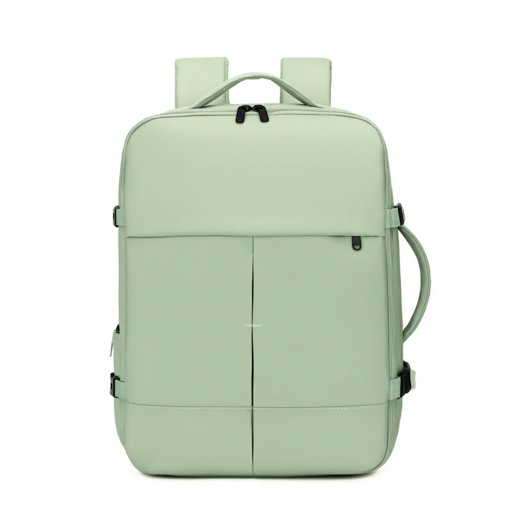 Combo 2 Mochilas de Viaje Viral Cabina XL. Mochila 40L Black  y Mochila 36L. Ripstop Matcha-Green Impermeable Expandible. Pack Travel - Image 6