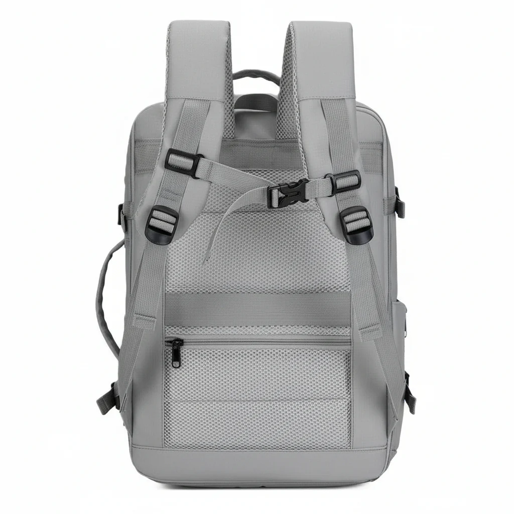 Combo 2 Mochilas de Viaje Viral Cabina XL. 1 Mochila 40L Black y 1 Mochila Impermeable Expandible 36 Litros. Navigator Ripstop Grey - Image 8