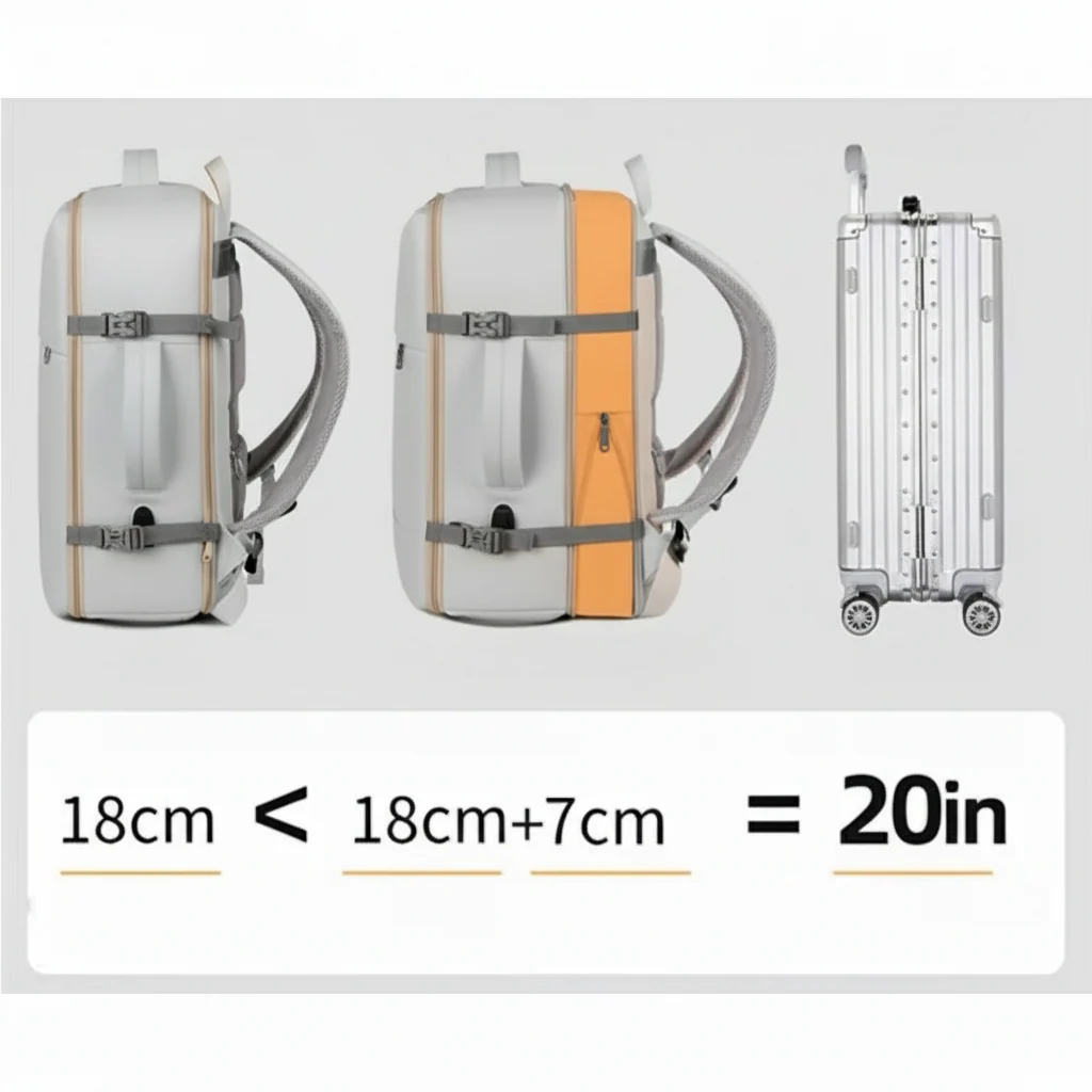 Mochila Viaje Viral 40L Premium travel Grey - Image 11