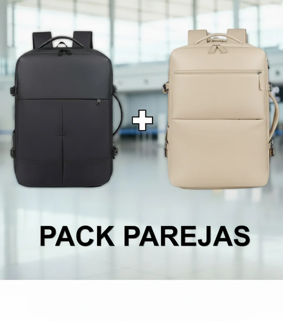 ✈️ Combo 2 Mochilas de Viaje Viral XL: 1 Mochila 40L Pink y 1 Mochila 36L Black. Pack Travel - Image 21