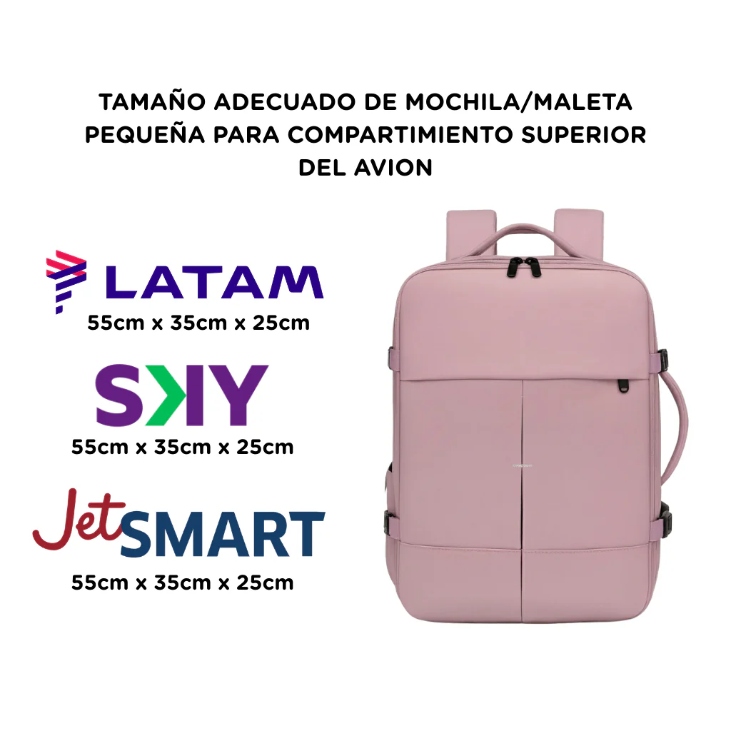Combo 2 Mochilas Viaje Viral Cabina XL. 1 Mochila 40L Black y 1 Mochila 36L. Ripstop Lila - Image 14
