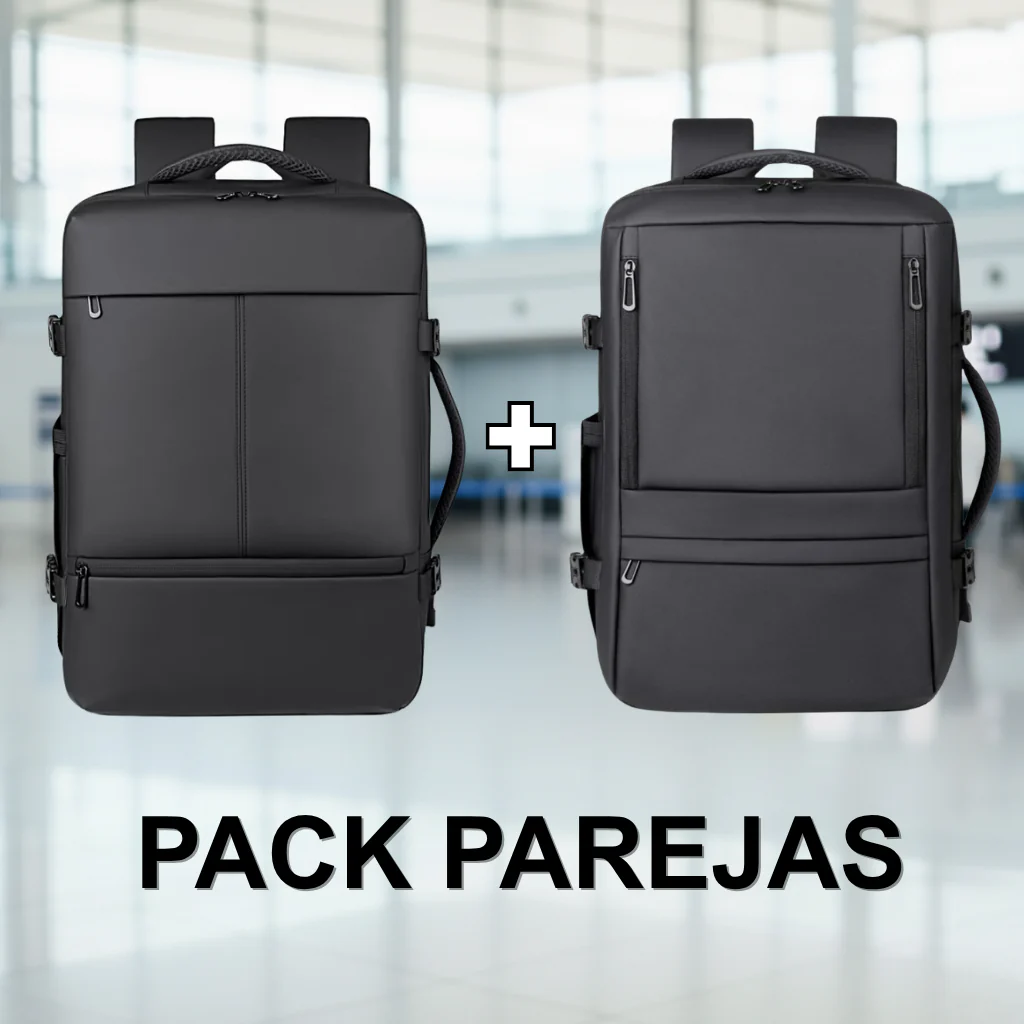 ✈️Combo 2 Mochilas Viaje Viral XL. Navigator. Black. Pack Travel
