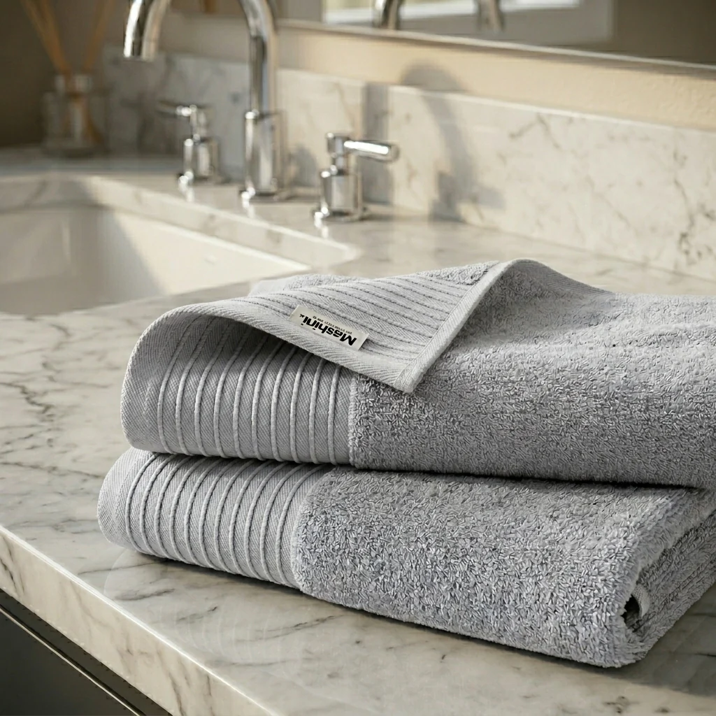 2 Toallas Mashini 500 Grs. 90x150 Gris