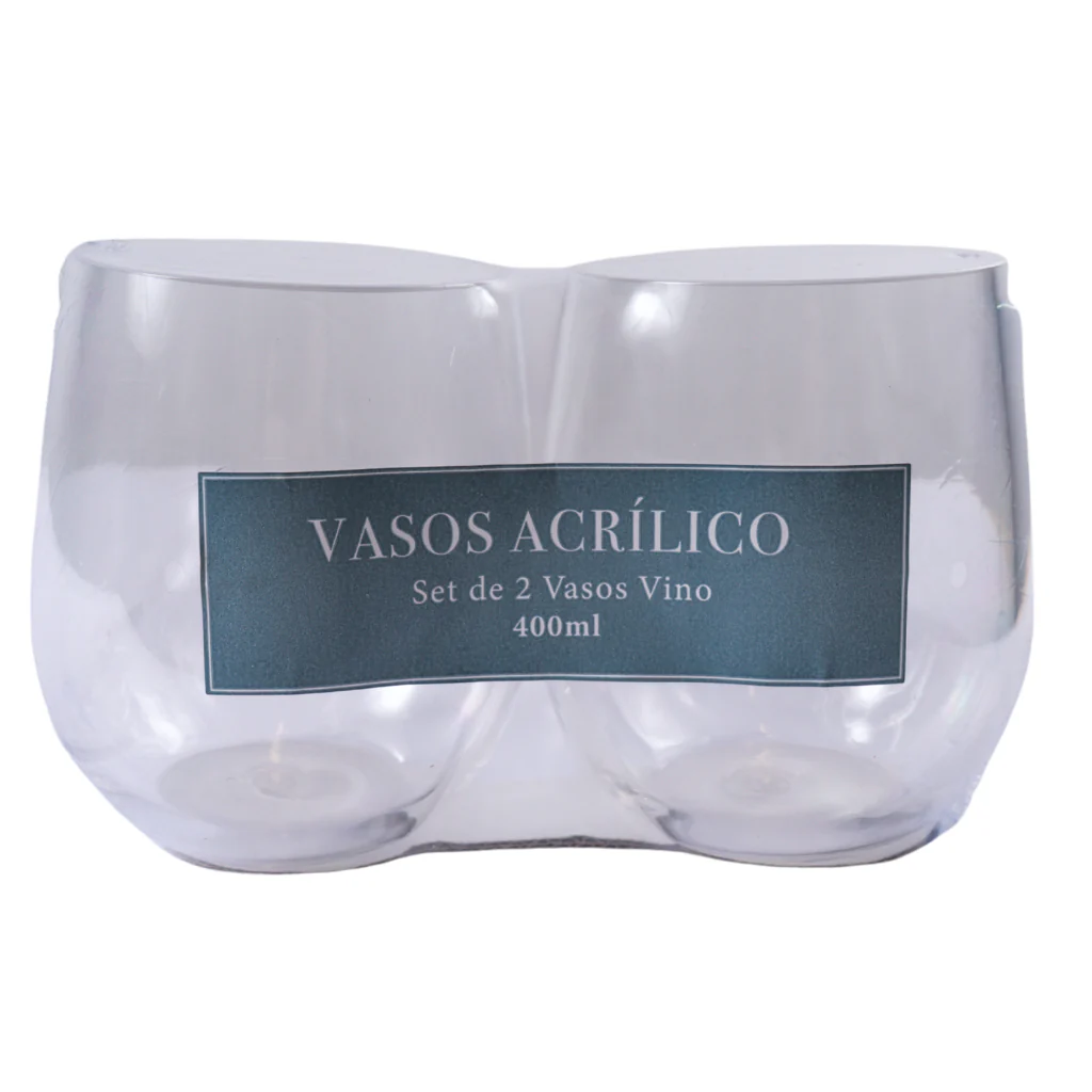 Combo 4 Vasos Acrílicos para Vino 400 ml (2 sets de 2 unidades) - Image 2