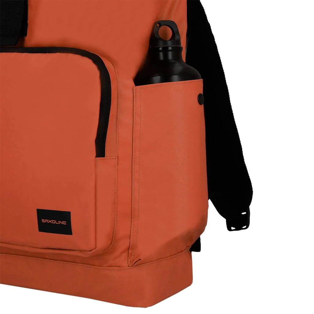 Combo Mochila Saxoline Preston Roll Top Café 35 L  y banano rosado - Image 4