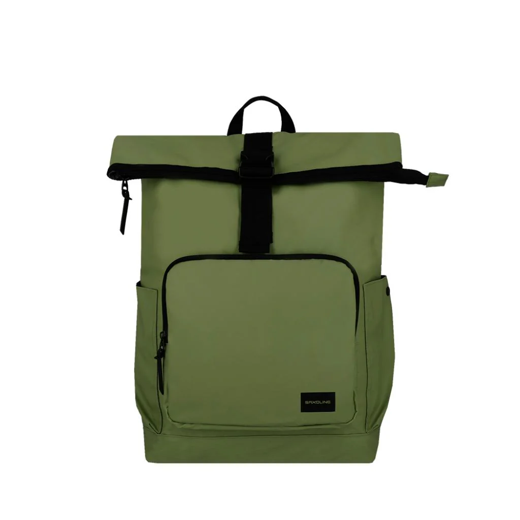 Combo Mochila Saxoline Preston Roll Top Olive Green 35 L  y banano rosado - Image 2