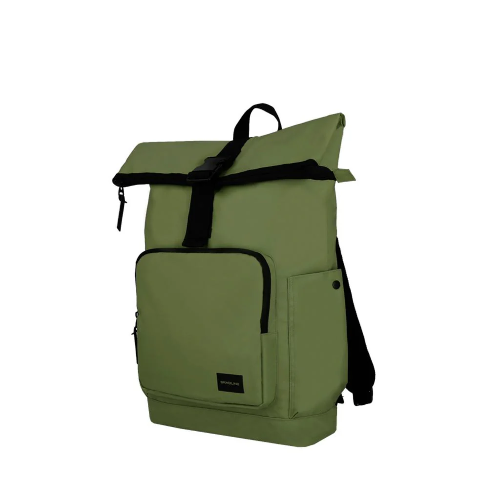 Combo Mochila Saxoline Preston Roll Top Olive Green 35 L  y banano rosado - Image 6