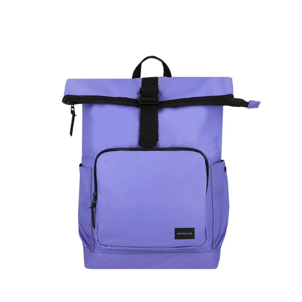 Combo Mochila Saxoline Preston Roll Top Violeta 35 L  y banano rosado - Image 2