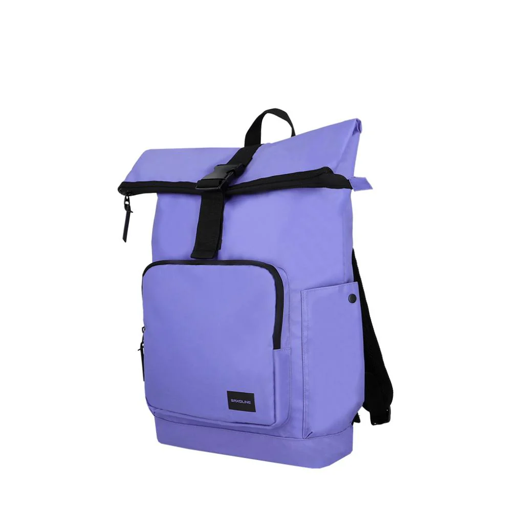 Combo Mochila Saxoline Preston Roll Top Violeta 35 L  y banano rosado - Image 7