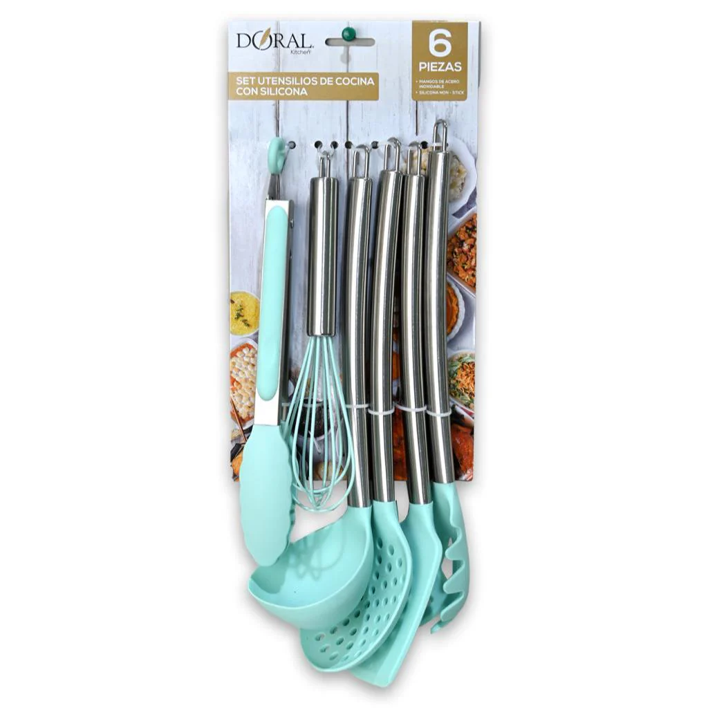 Set Batería De Cocina Alessandria Verde + Utensilios Doral 11 Piezas - Image 3