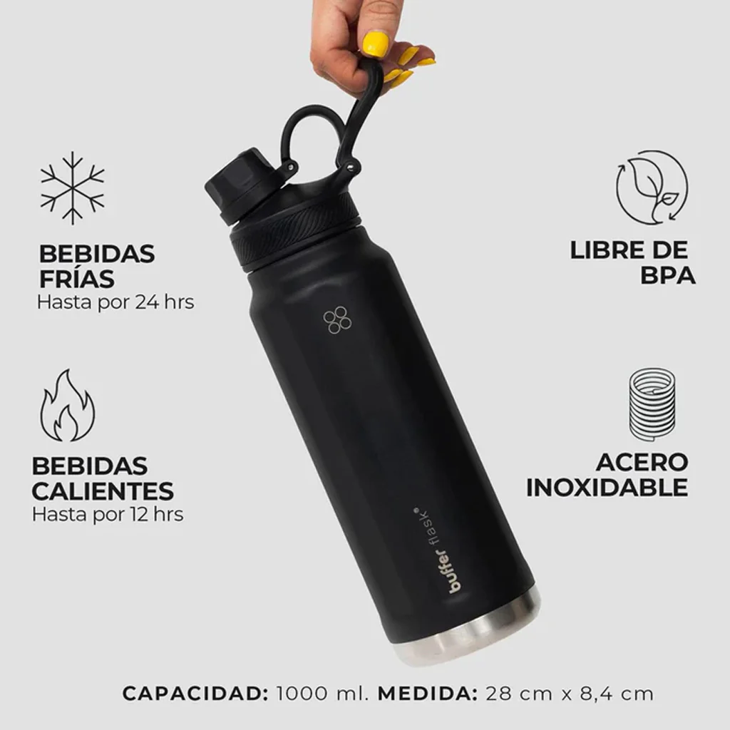 Combo Buffer 1 Mug Térmico Roques 750 ml Negro + 1 Botella Térmica Paine 1 Lt Negra - Image 4